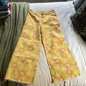 Zara Floral Wide Leg Pants
